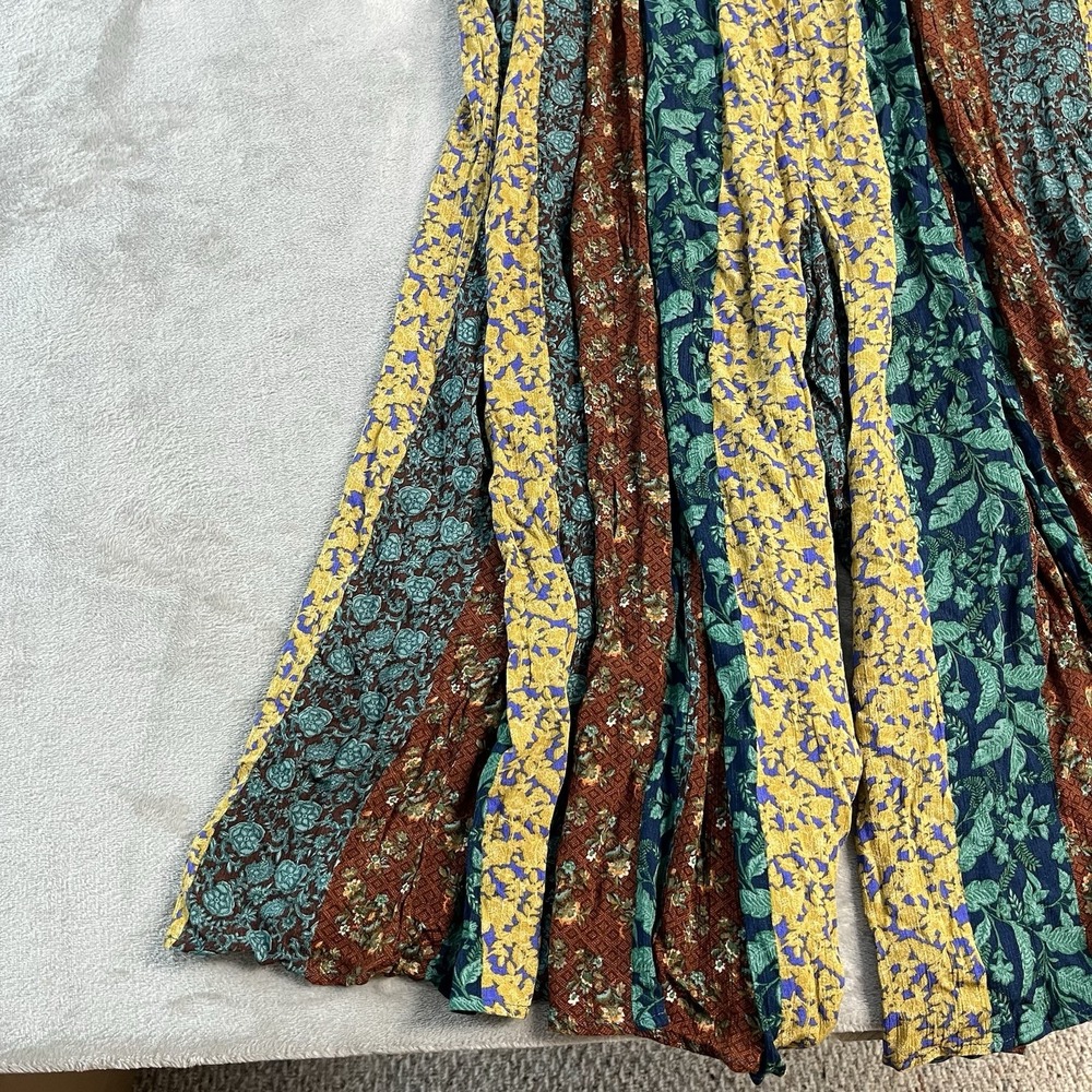 Easel NWT Patchwork Floral Jumper Dress Women's Small Boho Sleeveless Maxi - Picture 9 of 13